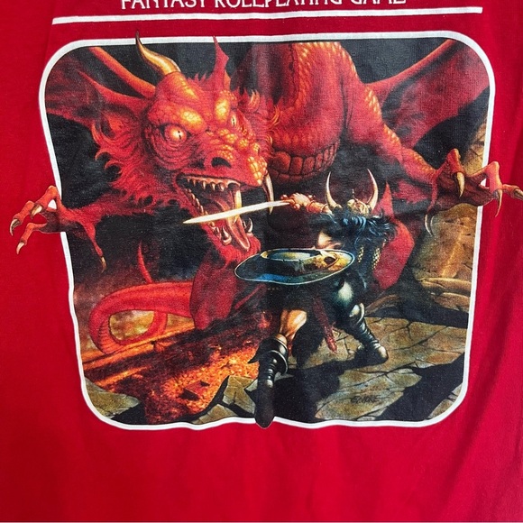 Wizards Of The Coast Dugeons & Dragons Medium Red Cotton T-shirt Graphic Print - Picture 3 of 7
